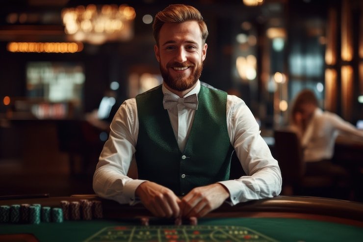 European roulette wheel on vegasslots Roulette table with European wheel and betting layout at vegasslots